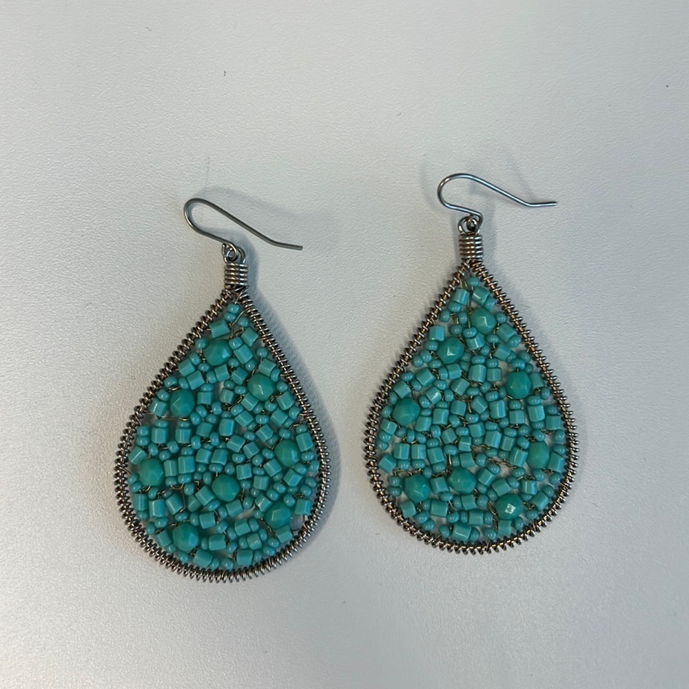 Boho Dangle‎ Teardrop Earrings - Picture 2 of 2